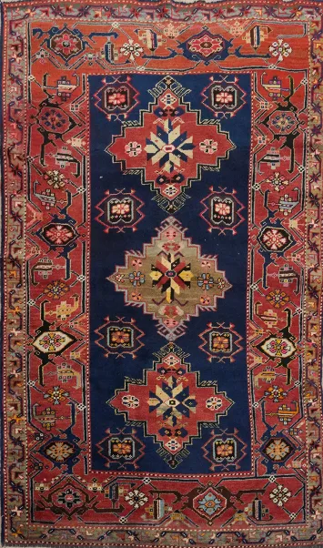 Vegetable Dye Antique Karabagh Persian Rug 4x6