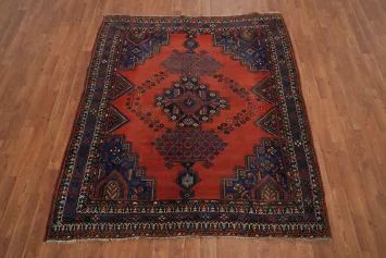 Vegetable Dye Orange Afshar Persian Rug 5x6
