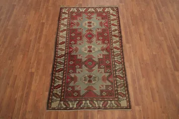 Geometric Kazak Oriental Rug 4x6