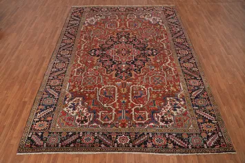 Vegetable Dye Heriz Serapi Persian Area Rug 9x12