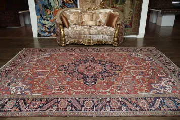 Vegetable Dye Heriz Serapi Persian Area Rug 9x12