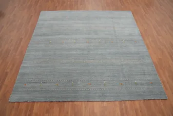 Gray Tribal Gabbeh Square Area Rug 9x9