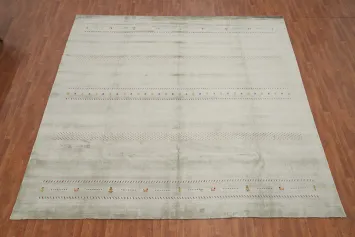 Tribal Gabbeh Square Wool Large Rug 12x12