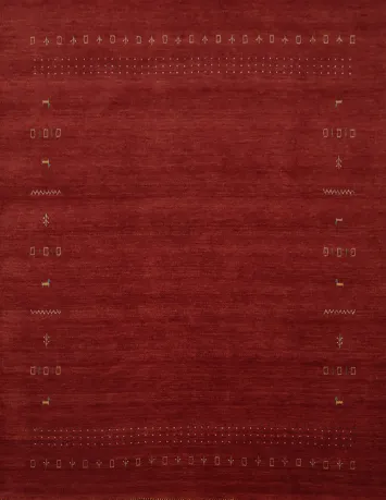 Warm Gabbeh Area Rug 8x8 with Intricate Patterns Ideal for Any Room