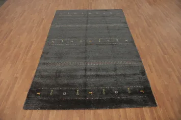 Little Animals Wool Gabbeh Handmade Area Rug 6x10