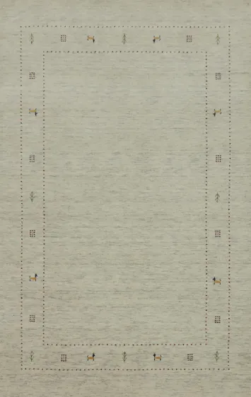 Handmade Wool Gabbeh Living Room Area Rug 5x8