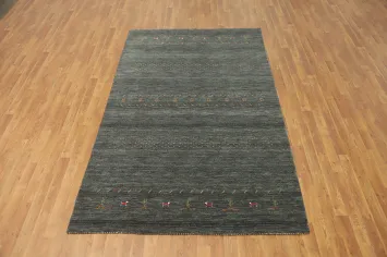 Little Animals Wool Gabbeh Handmade Area Rug 5x8