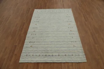 Stylish Gabbeh Area Rug 5x8 Combining Minimalism and Traditional Charm