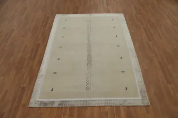 Tribal Gabbeh Handmade Area Rug 5x8