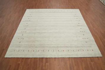 Tribal Gabbeh Square Wool Area Rug 10x10