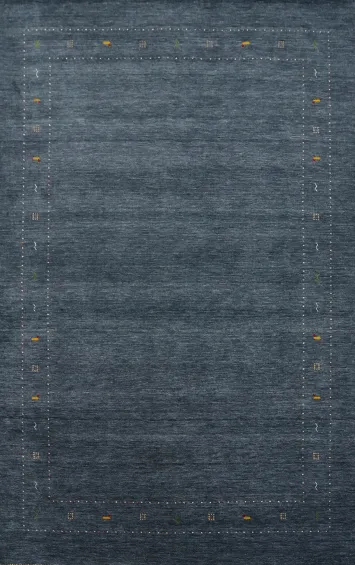 Tribal Blue Gabbeh Handmade Area Rug 7x10