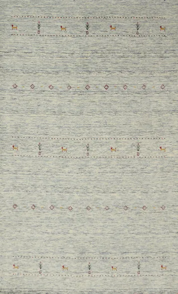 Exquisite Gabbeh Area Rug 5x8 with Subtle Beauty and Timeless Elegance