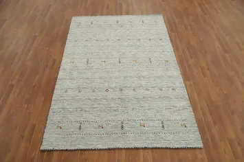 Exquisite Gabbeh Area Rug 5x8 with Subtle Beauty and Timeless Elegance