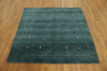 Charming Gabbeh Area Rug 5x5 Offering a Touch of Elegance and Style