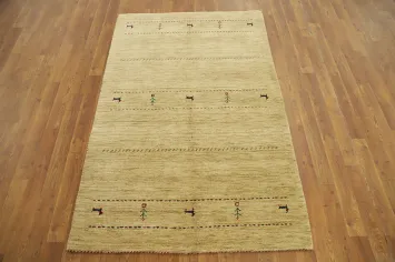 Tribal Wool Gabbeh Oriental Rug 4x6