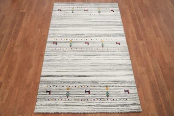 Tribal Gabbeh Handmade Wool Rug 3x5