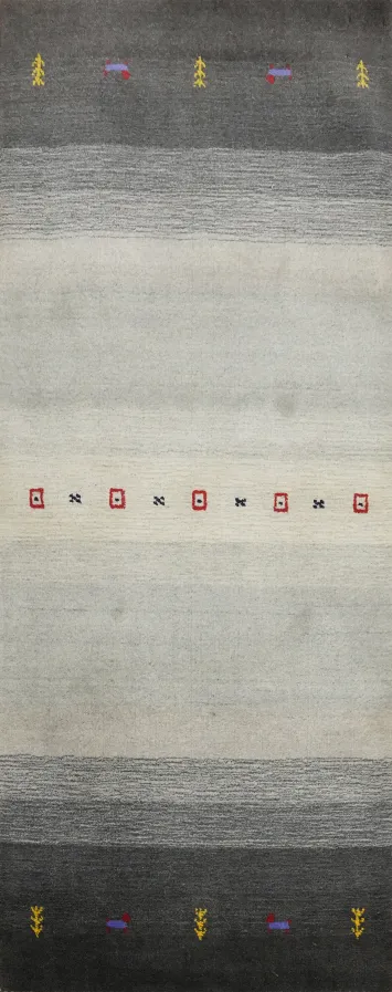 Tribal Gabbeh Wool Runner Rug 2x6