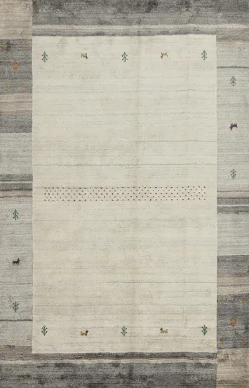 Tribal Gabbeh Handmade Area Rug 5x8
