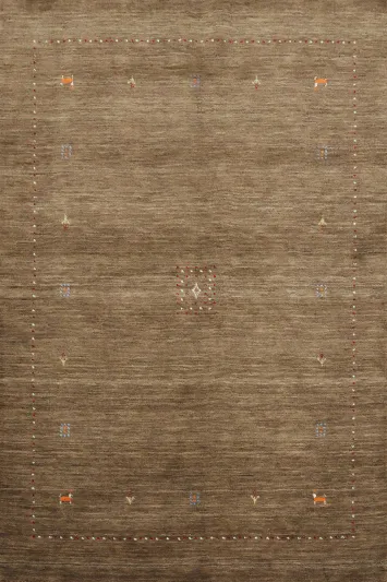 Elegant Brown Gabbeh Rug 4x6 with Subtle Patterns for Cozy Interiors