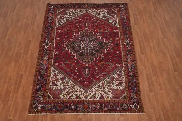 Vegetable Dye Red Heriz Persian Area Rug 8x11