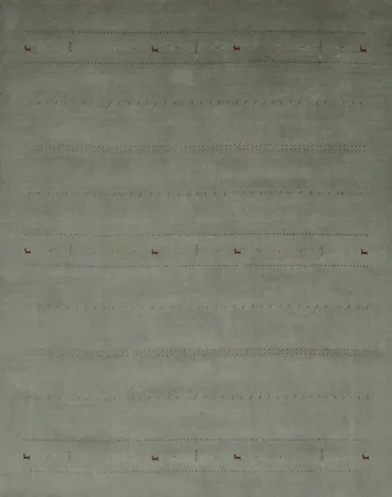 Elegantly Minimalist Gabbeh Area Rug 10x10 with Subtle Animal Accents