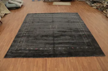 Tribal Gabbeh Square Wool Area Rug 10x10
