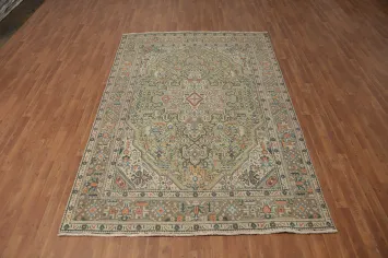 Elegant Tabriz Persian Rug 6x9 with Intricate Border and Medallion Design