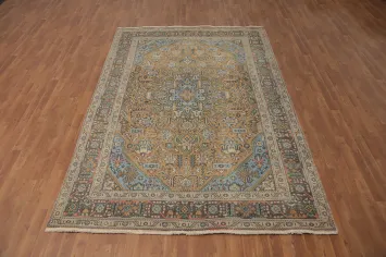 Distressed Wool Tabriz Persian Area Rug 6x10