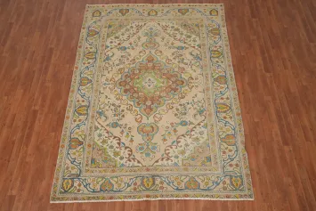 Luxurious Tabriz Persian Rug 7x9 with Exquisite Traditional Patterns
