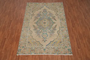 Exquisite Medallion Persian Rug 7x10 with Elegant Tabriz Design