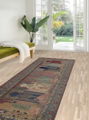 Antique Anatolian Vegetable Dye Runner Rug 3x10