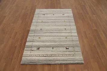 Little Animals Design Wool Gabbeh Accent Rug 3x5