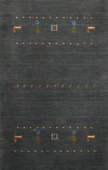 Handmade Wool Gabbeh Oriental Foyer Rug 2x3