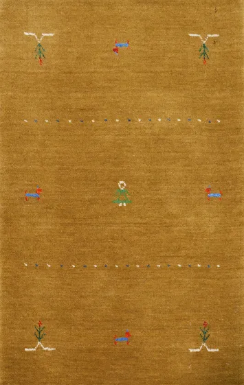 Handmade Wool Gabbeh Oriental Foyer Rug 2x3