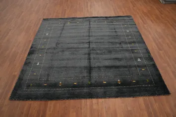 Enhanced with Elegant Geometric Gabbeh Area Rug 8x8