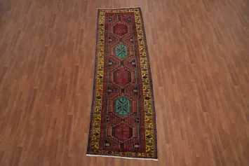 Vintage Wool Heriz Persian Runner Rug 3x11