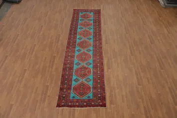 Handmade Wool Ardebil Persian Runner Rug 4x14