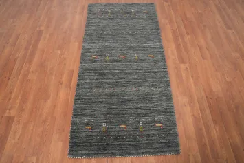 Handmade Gray Tribal Gabbeh Oriental Rug 3x6