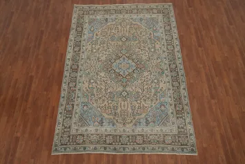 Vintage Wool Tabriz Persian Area Rug 6x9