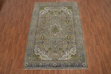 Traditional Floral Tabriz Persian Area Rug 7x10