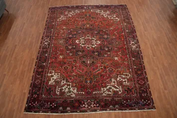 Geometric Wool Heriz Persian Area Rug 10x13