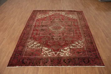 Geometric Wool Heriz Persian Area Rug 8x10