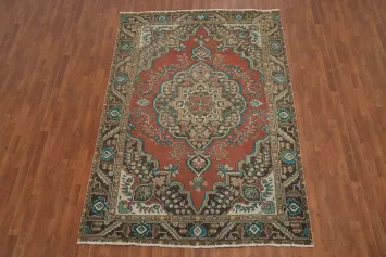 Traditional Wool Tabriz Persian Area Rug 6x9