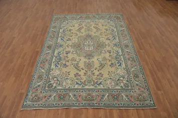 Traditional Wool Tabriz Persian Area Rug 6x9