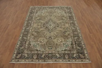 Traditional Wool Floral Tabriz Persian Area Rug 6x9