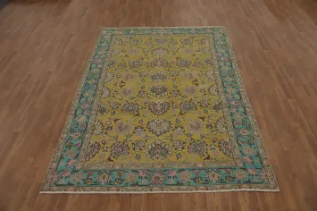 Handmade Floral Tabriz Persian Area Rug 6x9