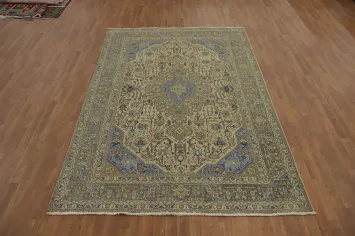 Geometric Wool Tabriz Persian Area Rug 6x9