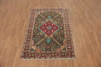 Handmade Geometric Tabriz Persian Rug 4x6