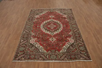 Traditional Floral Tabriz Persian Area Rug 7x9