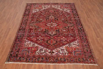 Geometric Heriz Persian Area Rug 7x10
